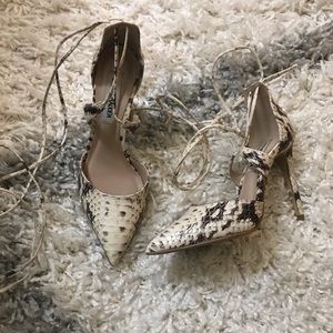 Steve Madden Snake Print Wrap Heel